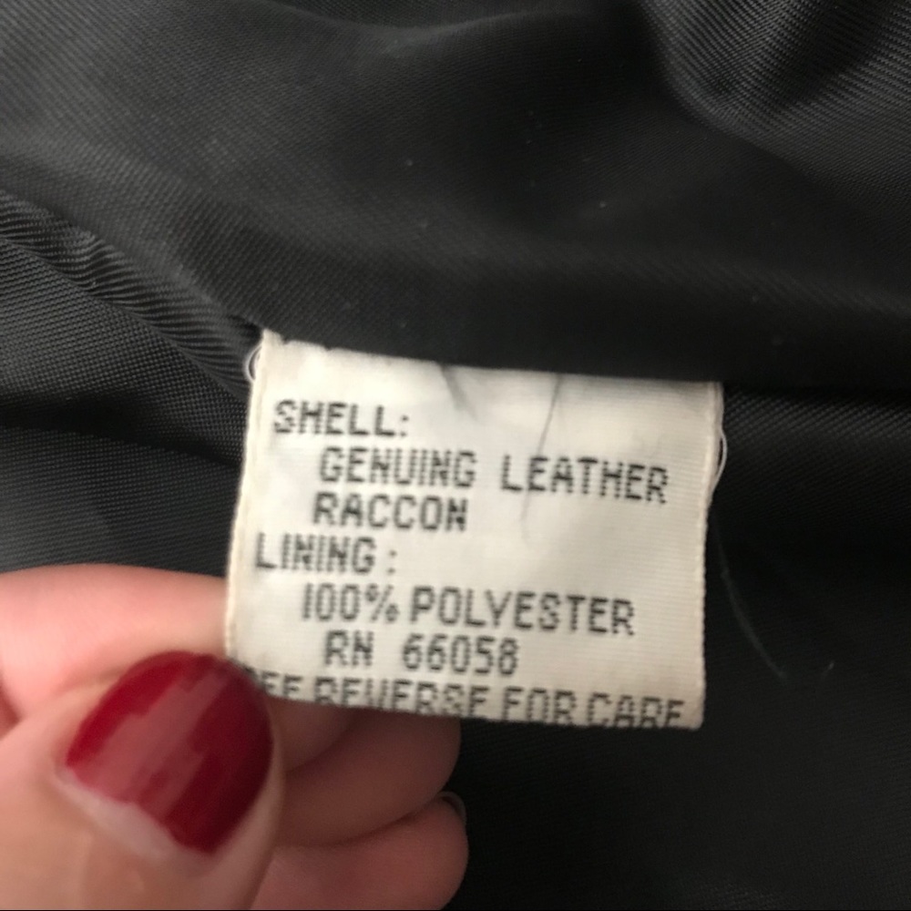 Vintage Black Suede Coat with Raccoon Fur Trim - Picture 8 of 16